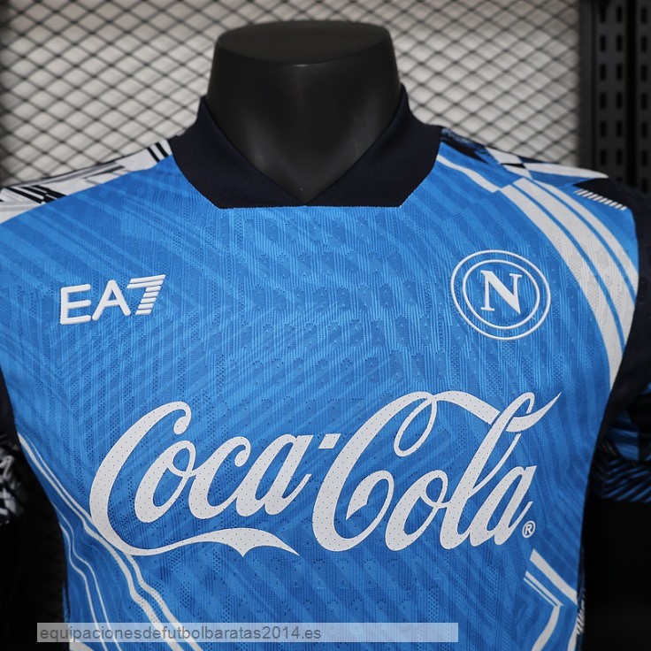 Nuevo Especial Jugadores Camiseta Napoli 24/25 Azul Blanco Baratas